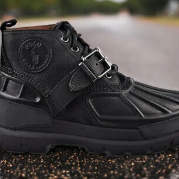Polo by Ralph Lauren Men's Black Boots - Picture 2 of 8